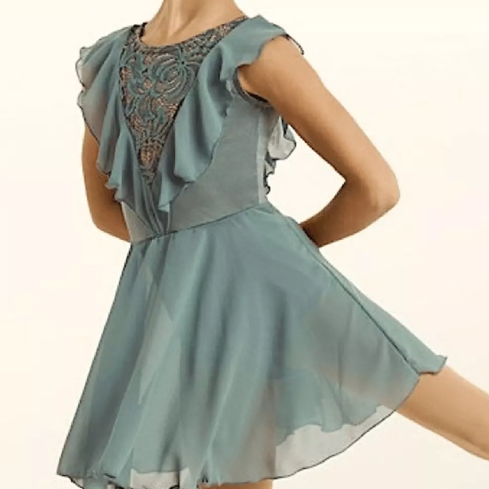 I Want To Write You A Song Sage Green Lyrical Dance Costume - Child Medium